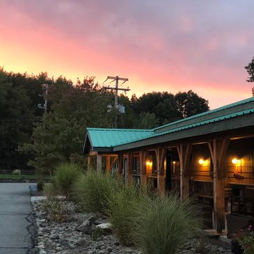 Our rustic wedding venue located in the Hudson Valley. The photo shows our country porch .