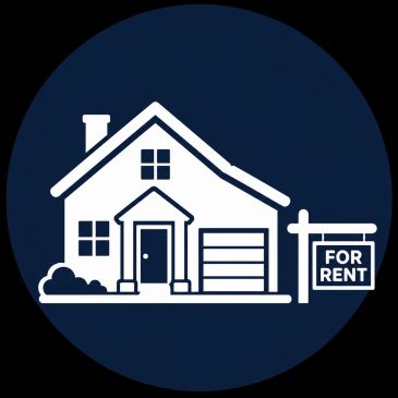 Icon of a house with a 'For Rent' sign.