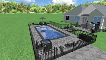 plan 3D d'amenagement exterieur