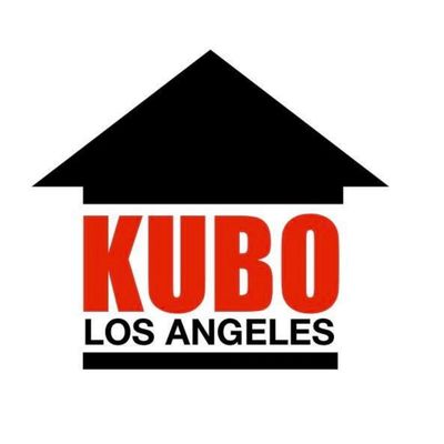 Logo of Kubo Los Angeles with a black roof shape and bold red text.