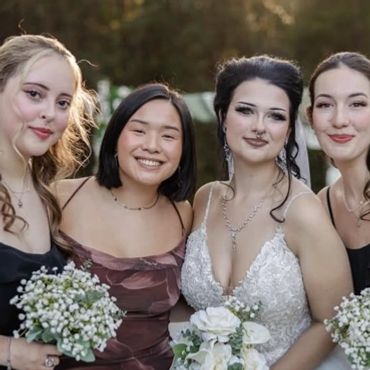 Bride and bridesmaids Intimate South Carolina Weddings