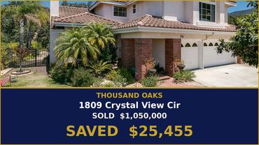 Two-story home with palm trees at 1809 Crystal View Cir, Thousand Oaks - sold, saved $25,455