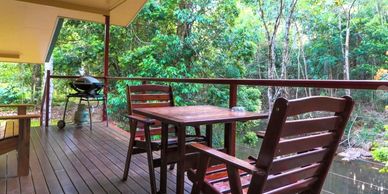 one of Chilverton Cottages' accommodation outside relaxing view