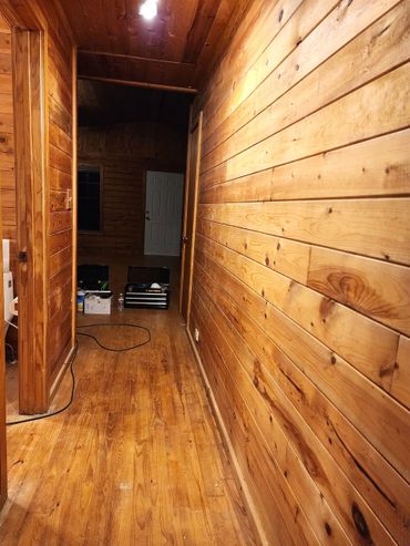 Hallway before, painting services, home renovation contractor, remodel, light fixture installation