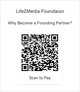 Life2Media Foundaion QR code for payment.