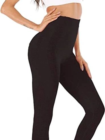 BASIC MODEL Women's Quick Dry Yoga Pant High Waist Running Workout Leggings Tummy Control