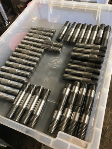 Steel boiler stay machining