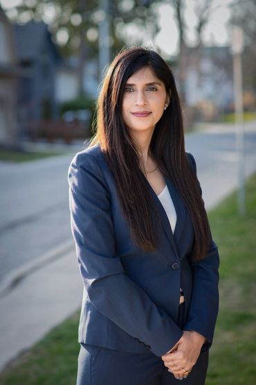executive portrait of a young business woman on location in Oakville