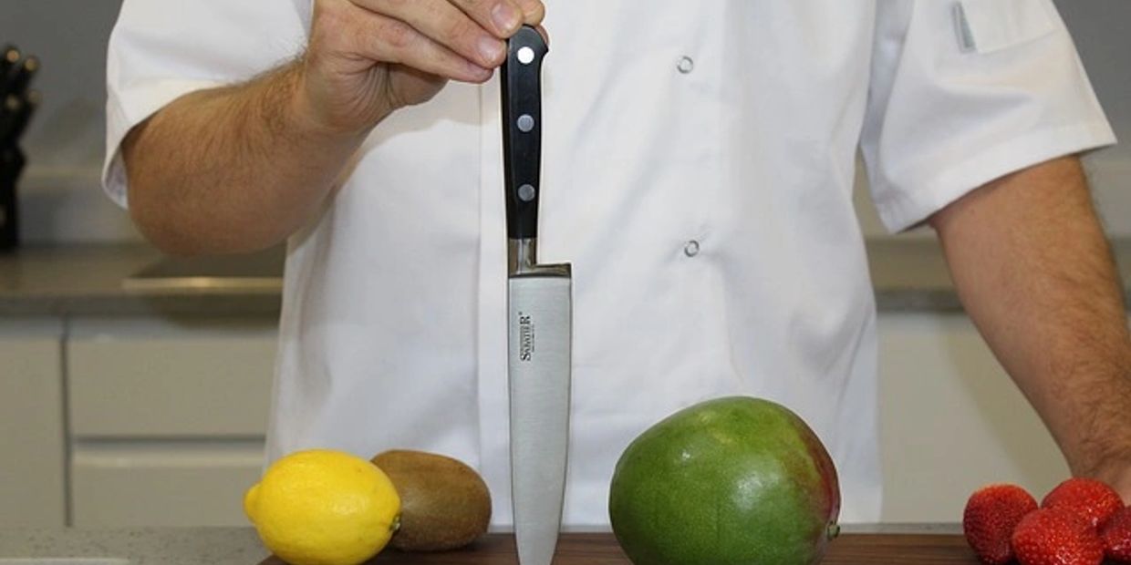 Chef, fresh fruit, chef's knife