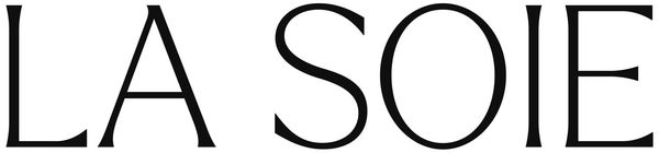 Stylish black text reading 'LA SOIE' on a white background.