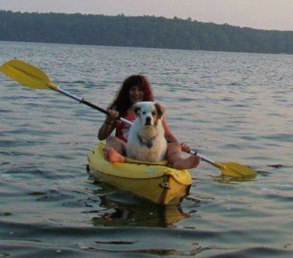 Kayaking is a good dog job. Living best life.