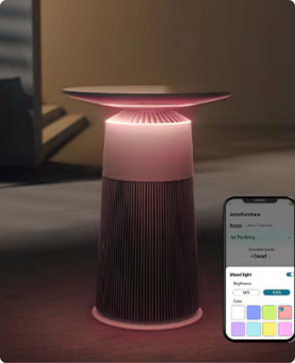 AeroFurniture 360º Air Purifying Table - Clay Brown