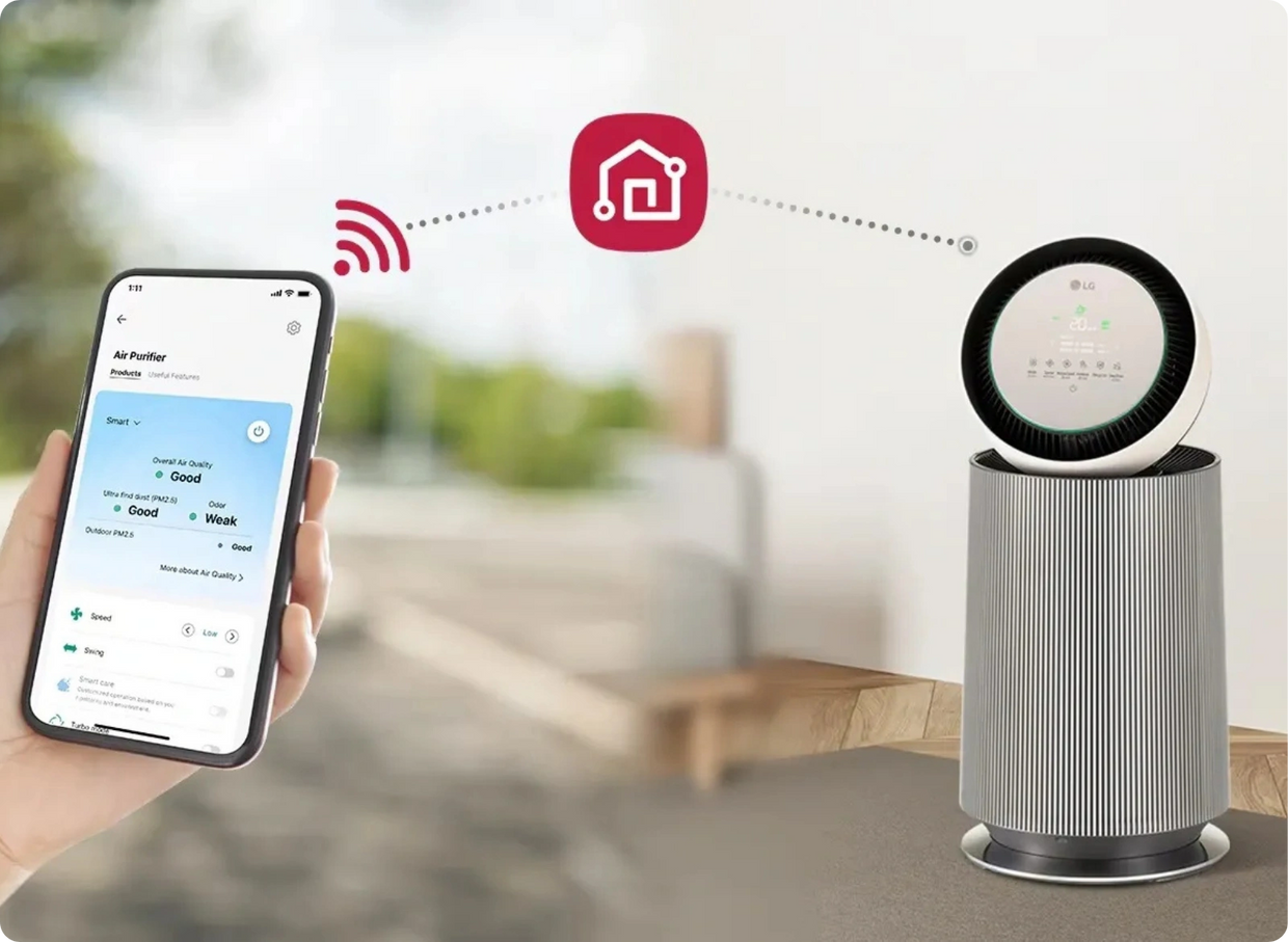 LG PuriCare™ 360º Alpha Pet Single (Beige) Air Purifier with Allergy Care and and Pet Mode