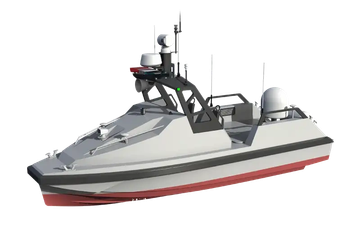 Modern autonomous patrol boat.