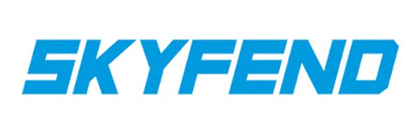 Blue stylized text logo reading 'SKYFEND'.