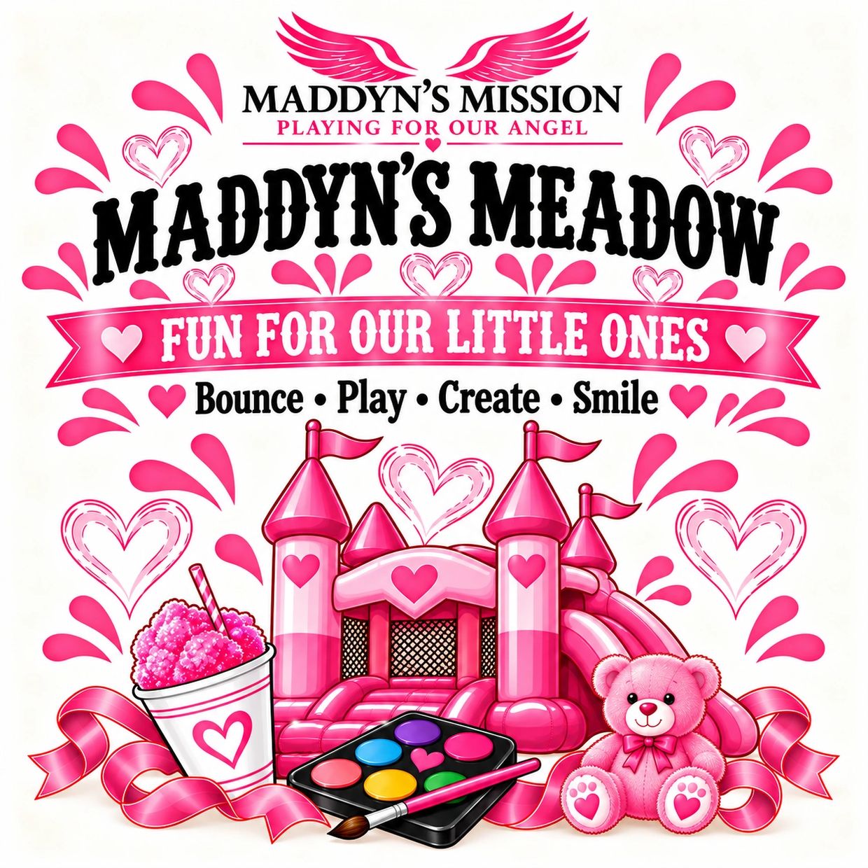 Maddyn's Meadow: Fun activities for kids with a pink theme.