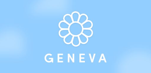 Geneva logo with blue background.