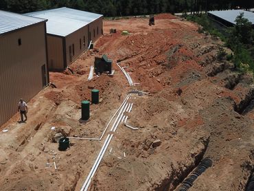 Large scale commercial septic installation
