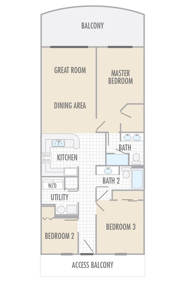 Spacious floor plan