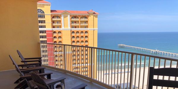 Large beach view balcony