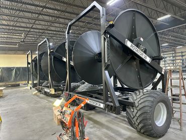 Manure Reel Attachment Model Rotator 30, manufactured by Iron Shield Industries.