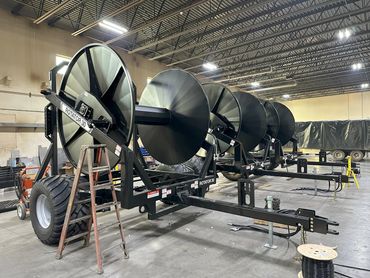 Manure Reel Attachment Model Rotator 30, manufactured by Iron Shield Industries.