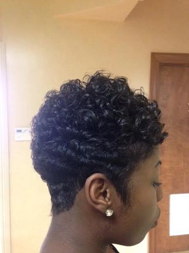 Rod set on natural hair