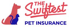 The swiftest pet insurance banner with logo name, a hexapaws partner