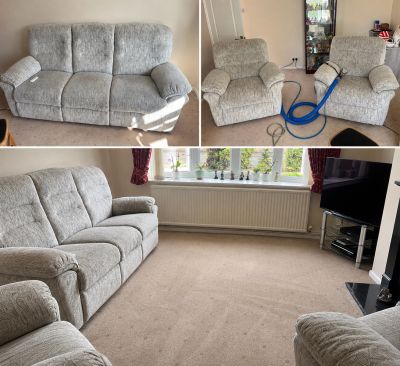 Velour sofas and Axminster carpet being cleaned in Whittlesey peterborough