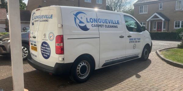 longueville carpet cleanings van outside customers home