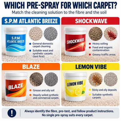 which prespray for which carpet