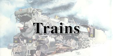 Trains Watercolor Images