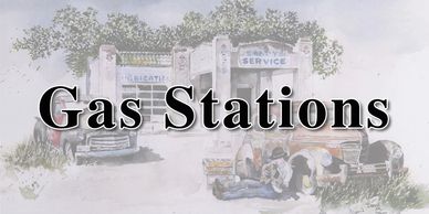 Gas Stations Watercolor Images