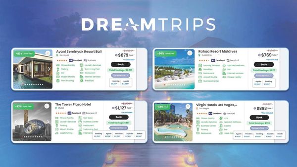 DreamTrips offers discounted hotel deals with amenities and savings.