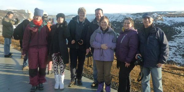 With good friends in Iceland
