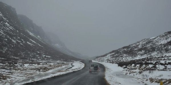 Nissan Patrol on the road in Iceland