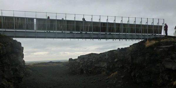 Bridge between two continents, Iceland