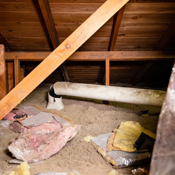 Dusty, dirty, unused attic space.