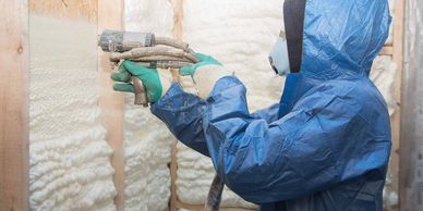 Spray foam insulation.