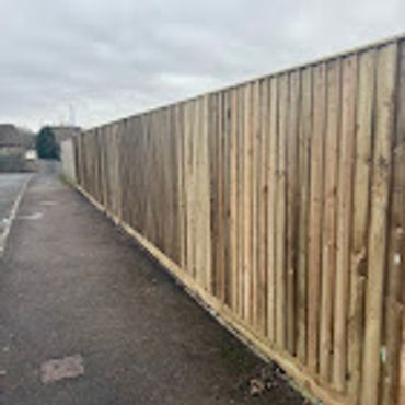 Featheredged fence built in Cardiff