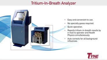 Tritium-In-Breath Analyzer, Tritium monitoring systems design and manufacturing for advanced reactor, smr, msr, fusion research.