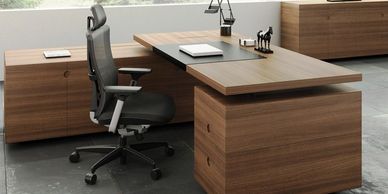 Office furniture manufacturer-office table design elegant wood color