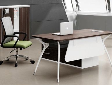 Office furniture manufacturer-office table design with white metal legs