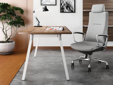 Office furniture manufacturer-office table design with white metal base