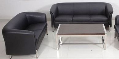 Office furniture manufacturer-office sofa with center table black