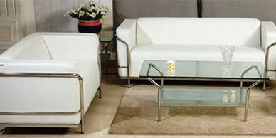 Office furniture manufacturer-office sofa set of one, two and three-seater set white color
