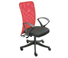 Office furniture manufacturer-office chair medium red back and black seat