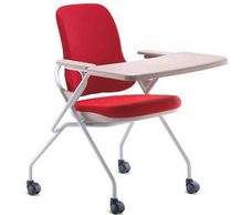 Office furniture manufacturer-office chair with writing pad and wheels