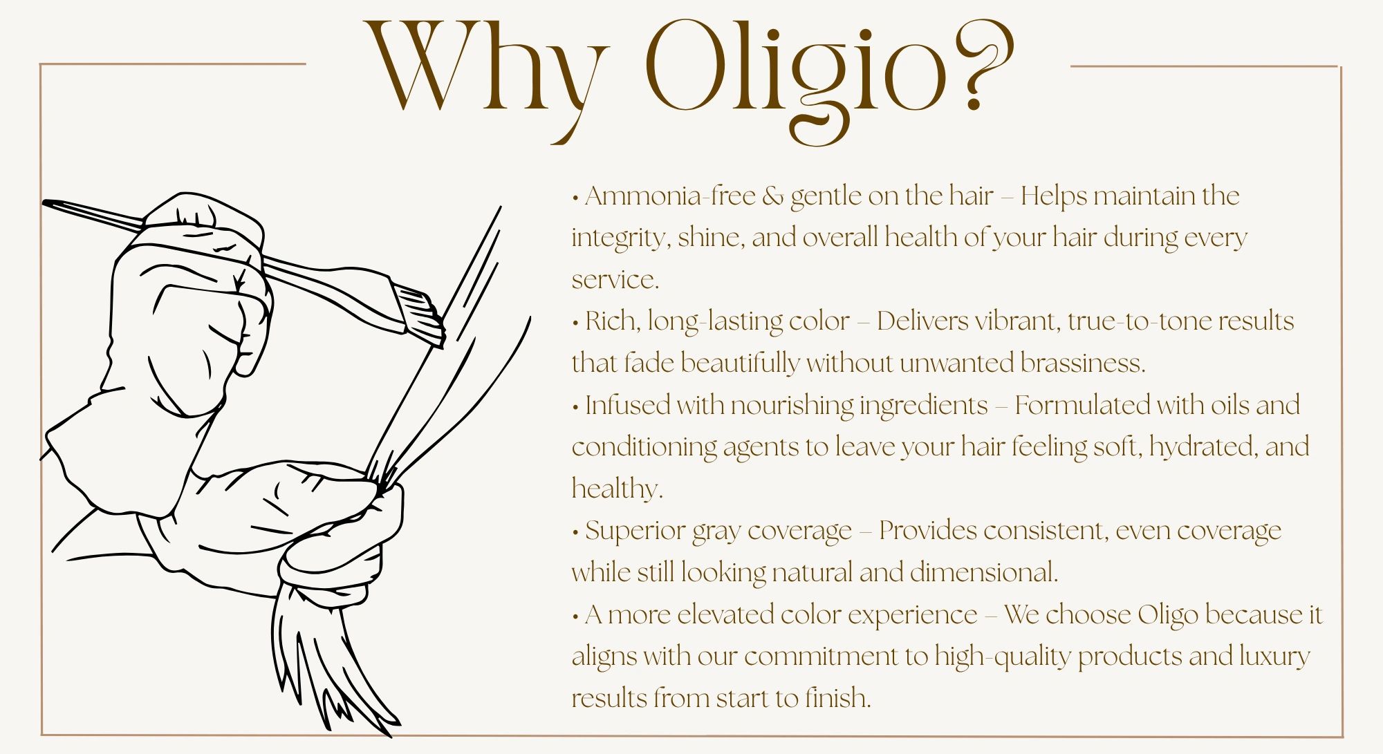 Benefits of using Oligio hair color.