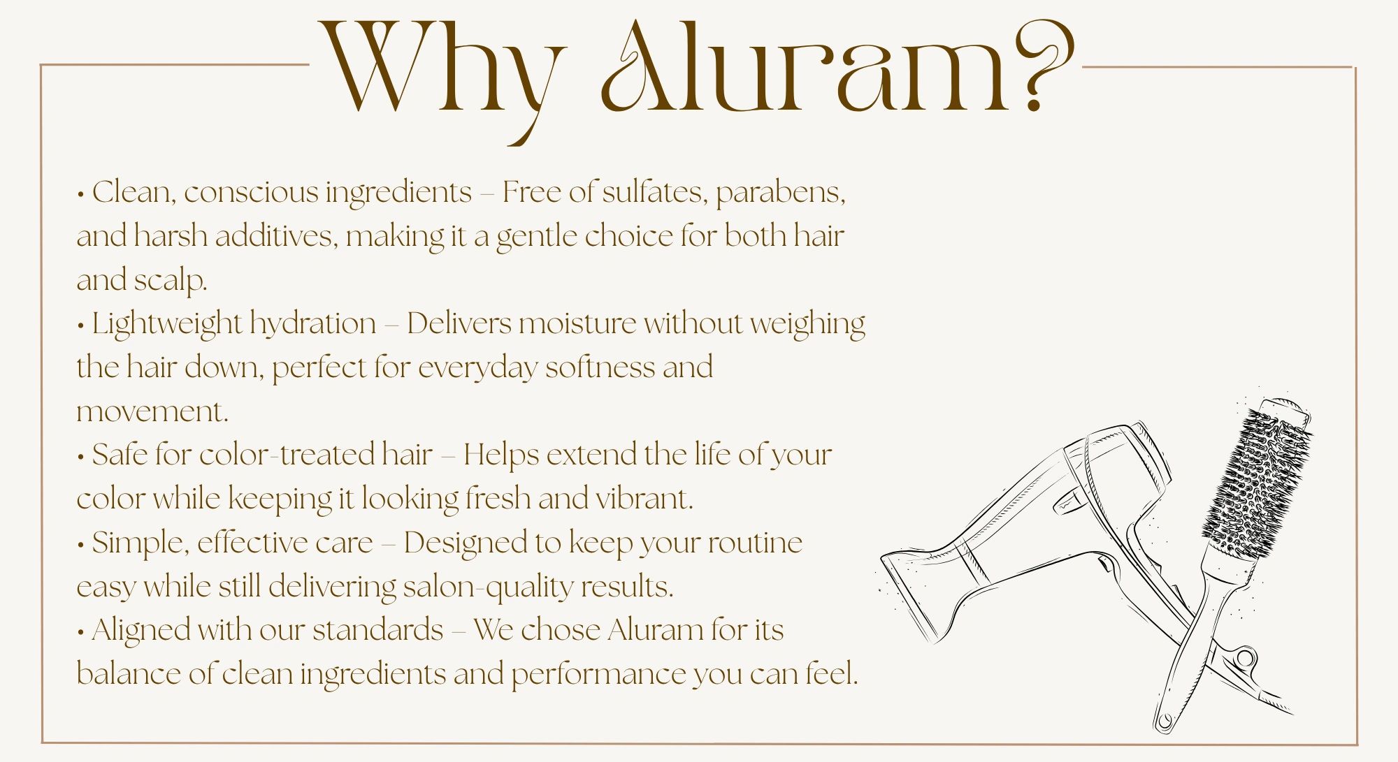 Reasons to choose Aluram haircare.